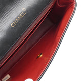 Vintage half moon flap - black lambskin