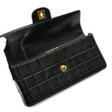 Vintage Chanel Chocolate Bar Eat West - black lambskin