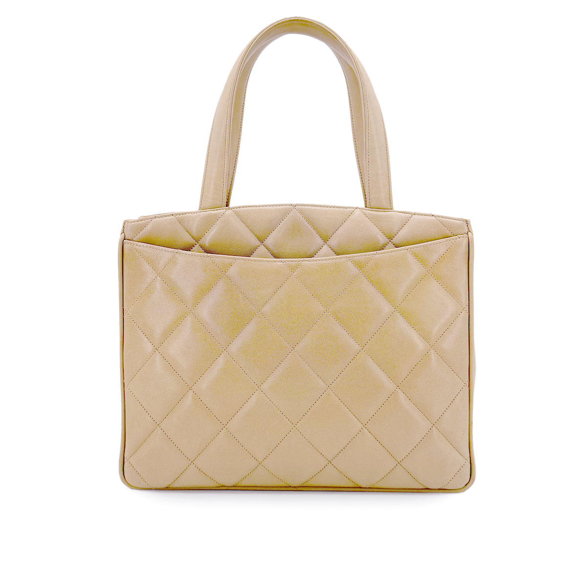 Vintage Turnlock Handbag - Beige Lambskin