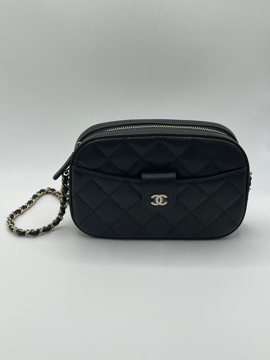 Chanel Black Caviar Camera Bag