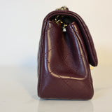 Burgundy Square Classic Flap
