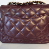 Burgundy Square Classic Flap