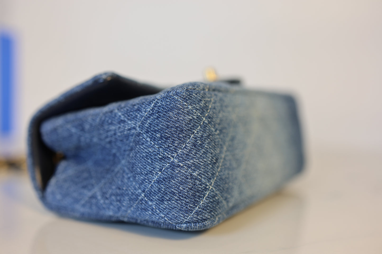 Denim Rectangle Mini Classic Flap