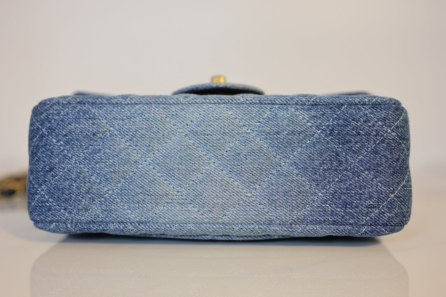 Denim Rectangle Mini Classic Flap