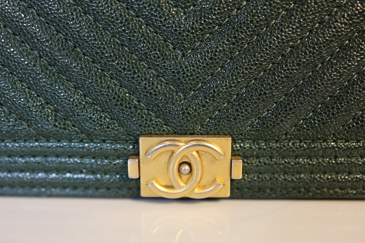 Green Caviar Boy Wallet on Chain