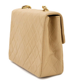 Vintage Small Square Flap - Beige Lambskin