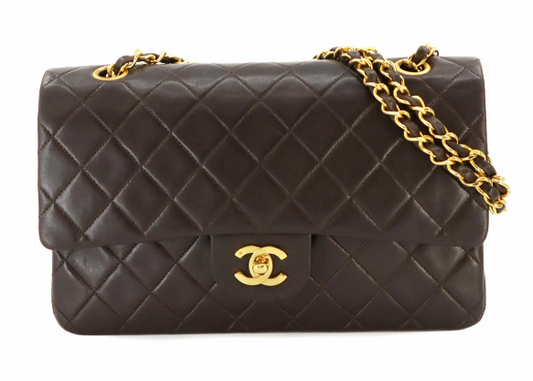 Vintage Medium Classic Flap - Brown Lambskin